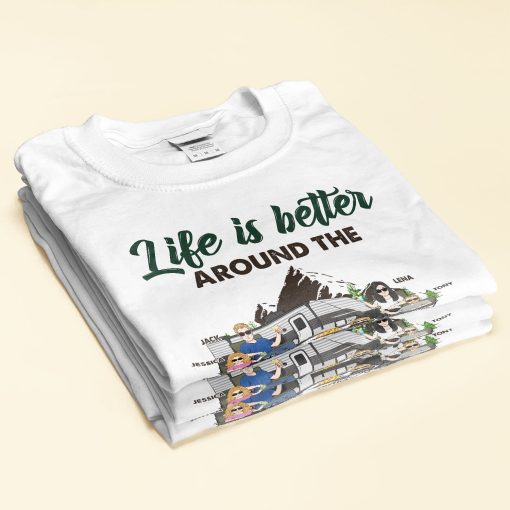 Around The Campfire With Our Family - Personalized Shirt - Image 2