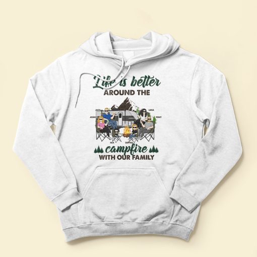 Around The Campfire With Our Family - Personalized Shirt - Image 4