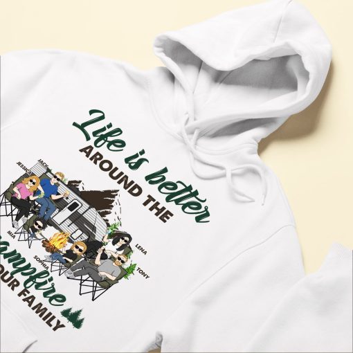 Around The Campfire With Our Family - Personalized Shirt - Image 6
