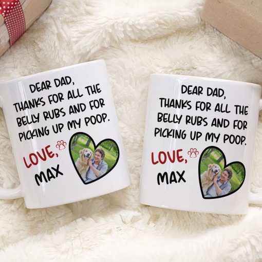 Belly Rubs And Picking Up Poop - Personalized Photo Mug - Image 2