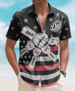 Best Dad Ever Fist Bump - Personalized Hawaiian Shirt