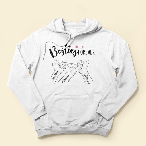 Besties Forever Pinky Promise - Personalized Shirt - Anniversary, Birthday Gift For Besties, Friends, BFF, Girl Crew - Image 4