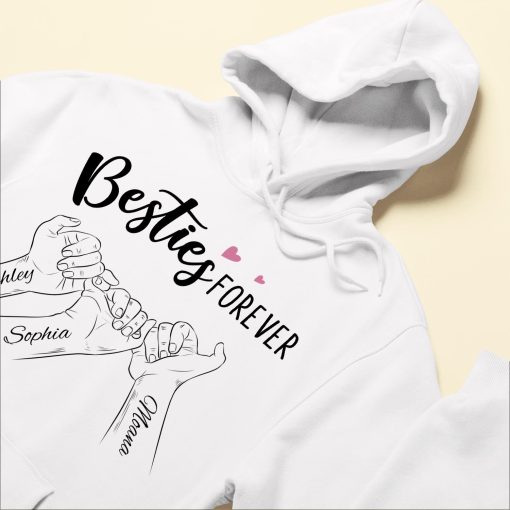 Besties Forever Pinky Promise - Personalized Shirt - Anniversary, Birthday Gift For Besties, Friends, BFF, Girl Crew - Image 6