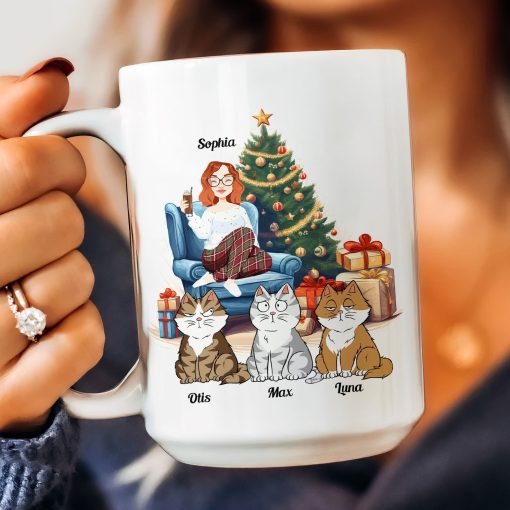 Cocoa, Christmas Movies & My Cat - Personalized Mug - Image 9