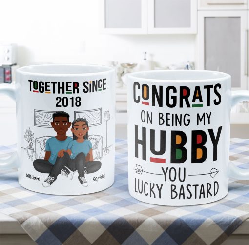 Congrats On Being My Hubby - Personalized Mug - Image 3