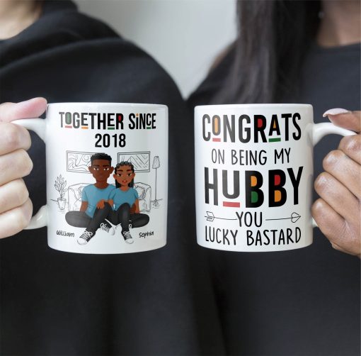 Congrats On Being My Hubby - Personalized Mug - Image 4