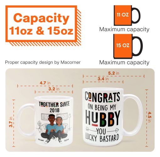 Congrats On Being My Hubby - Personalized Mug - Image 11