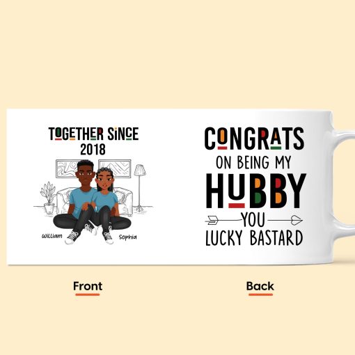 Congrats On Being My Hubby - Personalized Mug - Image 5