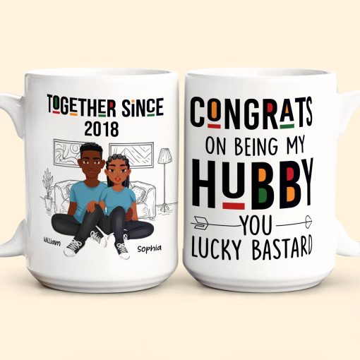 Congrats On Being My Hubby - Personalized Mug - Image 2