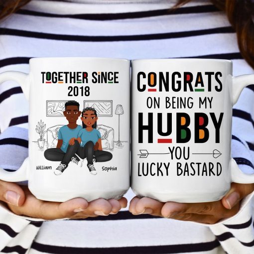 Congrats On Being My Hubby - Personalized Mug - Image 8