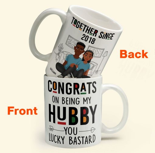 Congrats On Being My Hubby - Personalized Mug - Image 6