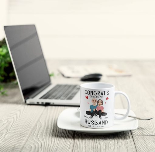 Congrats On Being My Husband New Version - Personalized Mug - Image 3