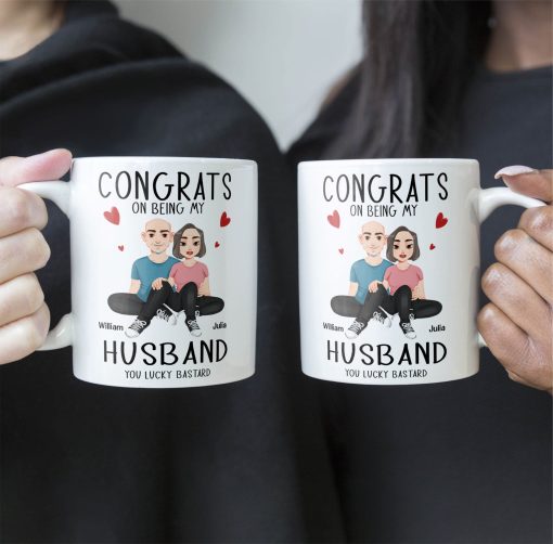 Congrats On Being My Husband New Version - Personalized Mug - Image 4