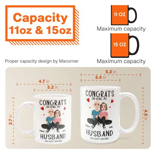 Congrats On Being My Husband New Version - Personalized Mug - Image 6