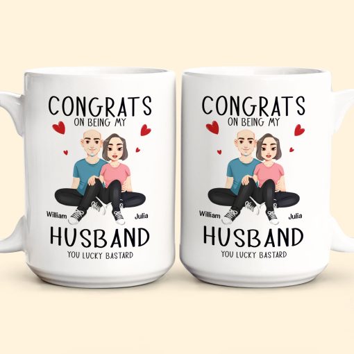 Congrats On Being My Husband New Version - Personalized Mug - Image 7