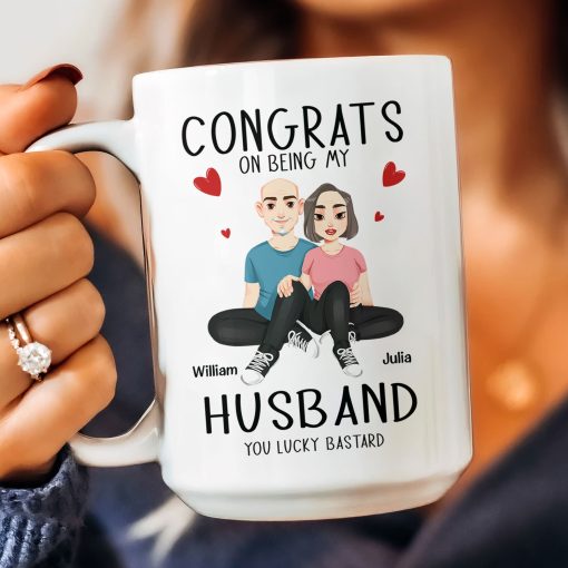 Congrats On Being My Husband New Version - Personalized Mug - Image 9