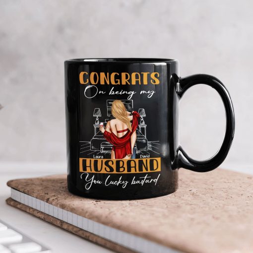 Congrats You Lucky Bastard - Personalized Mug - Image 2