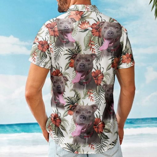 Custom Face Funny Photo Aloha For Pet Lovers - Custom Photo Hawaiian Shirts - Image 2