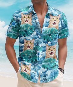 Custom Face Funny Photo For Men, Husband Big Wave - Custom Photo Hawaiian Shirt