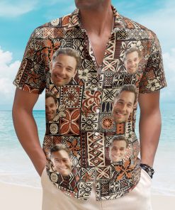 Custom Face Funny Photo Hawaii Tribal For Men, Women - Custom Photo Hawaiian Shirts
