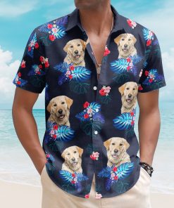 Custom Face Funny Photo Tropical Hibiscus Aloha For Dogs, Cats Lovers - Custom Photo Hawaiian Shirts