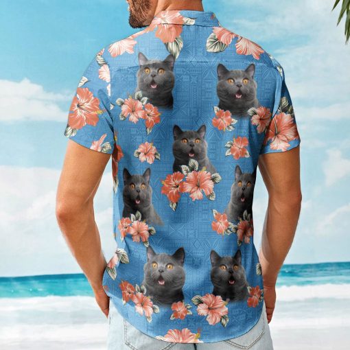 Custom Face Funny Photo Tropical Hibiscus Aloha For Men, Women - Custom Photo Hawaiian Shirts - Image 2