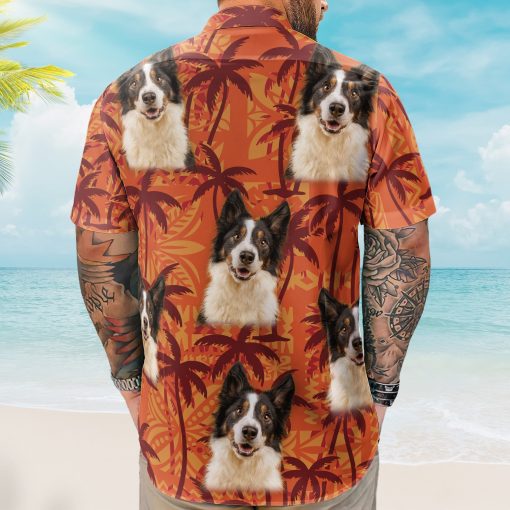 Custom Pet Funny Photo With Tropical Palm Trees - Custom Photo Hawaiian Shirts - Image 5