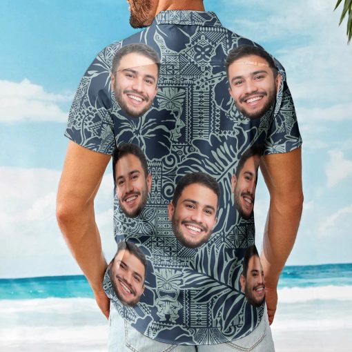 Custom Photo Funny Pet Family Friends Tiki Bar Summer - Custom Photo Hawaiian Shirts - Image 4