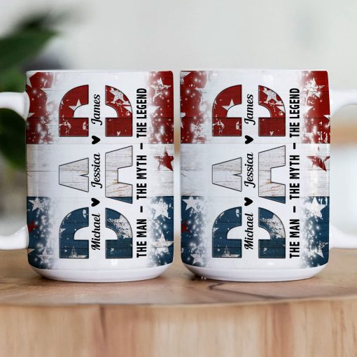 Dad. The Man. The Myth. The Legend - Personalized Mug - Image 2