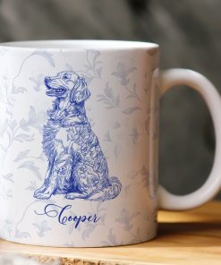 Dog Lover French Style Gift Toile De Jouy Chinoiseries - Personalized Mug