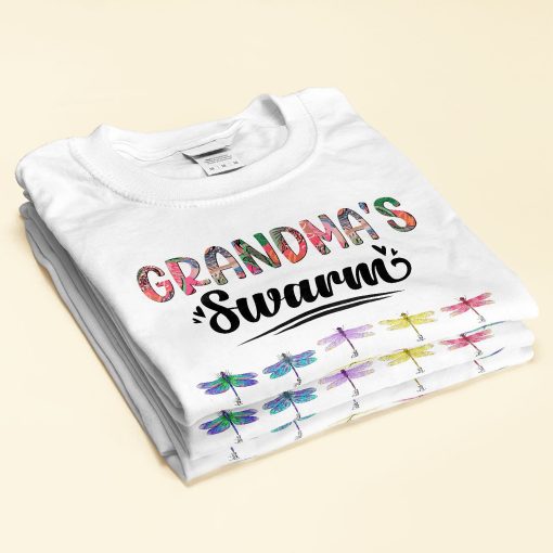 Grandma'S Swarm - Personalized Shirt - Birthday, Christmas, Grandparents' Day Gift For Grandma, Grammy, Gigi, Nana, Nanny, Mimi, Mom, Mama - Image 2