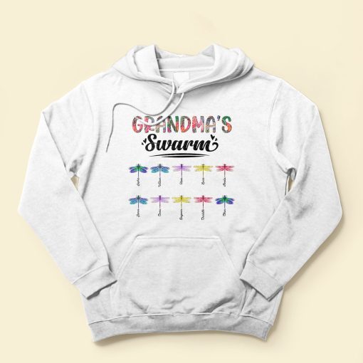Grandma'S Swarm - Personalized Shirt - Birthday, Christmas, Grandparents' Day Gift For Grandma, Grammy, Gigi, Nana, Nanny, Mimi, Mom, Mama - Image 4