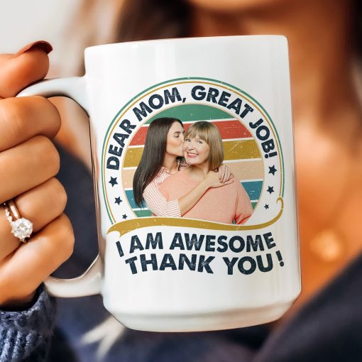 Great Job, Mom Thank You! - Personalized Photo Mug - Image 4