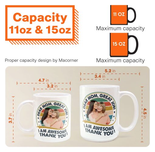 Great Job, Mom Thank You! - Personalized Photo Mug - Image 7