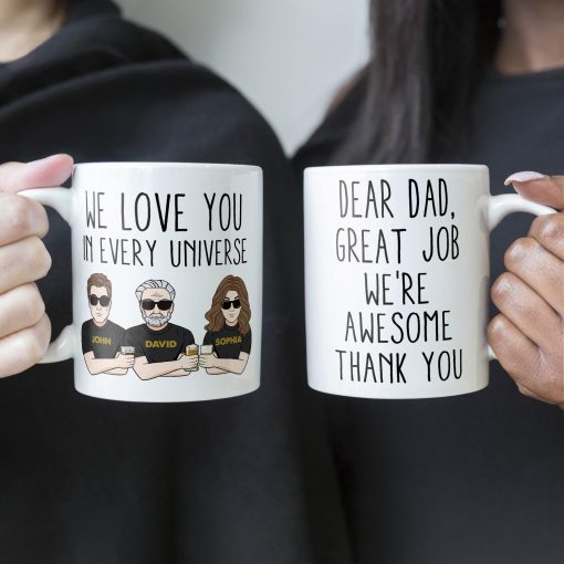 Great Job We're Awesome Thank You - Personalized Mug - Father's Day, Birthday Gift For Dad, Father, Husband, Daughter, Son - Image 3