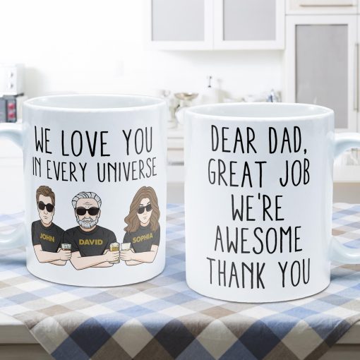 Great Job We're Awesome Thank You - Personalized Mug - Father's Day, Birthday Gift For Dad, Father, Husband, Daughter, Son - Image 2