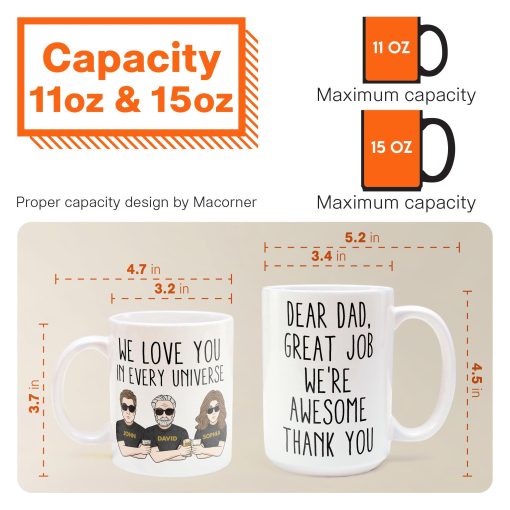 Great Job We're Awesome Thank You - Personalized Mug - Father's Day, Birthday Gift For Dad, Father, Husband, Daughter, Son - Image 6