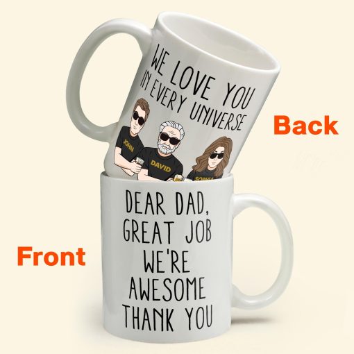 Great Job We're Awesome Thank You - Personalized Mug - Father's Day, Birthday Gift For Dad, Father, Husband, Daughter, Son - Image 5