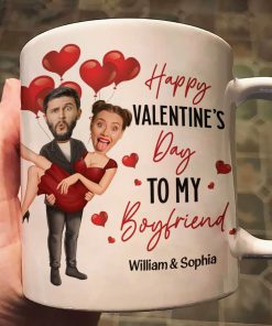 Happy Valentine's Day To My Love - Personalized Photo Mug - Valentine's Day Gifts For Men, Husband, Him, Boyfriend