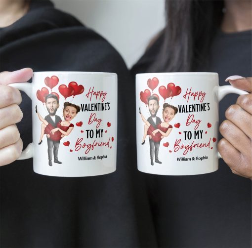 Happy Valentine's Day To My Love - Personalized Photo Mug - Valentine's Day Gifts For Men, Husband, Him, Boyfriend - Image 4
