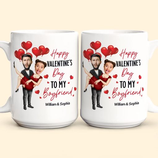Happy Valentine's Day To My Love - Personalized Photo Mug - Valentine's Day Gifts For Men, Husband, Him, Boyfriend - Image 5