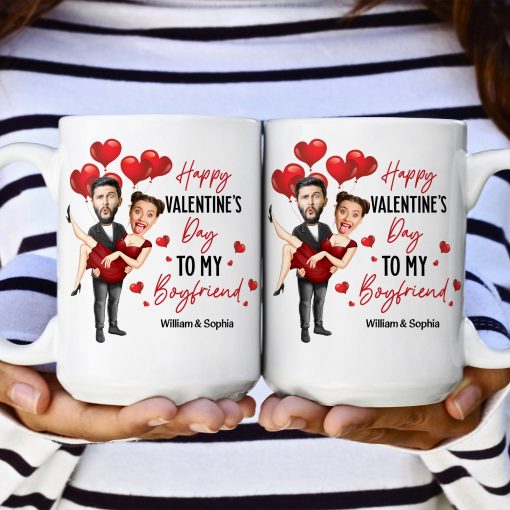 Happy Valentine's Day To My Love - Personalized Photo Mug - Valentine's Day Gifts For Men, Husband, Him, Boyfriend - Image 6