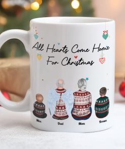 Hearts Come Home For Christmas - Personalized Mug