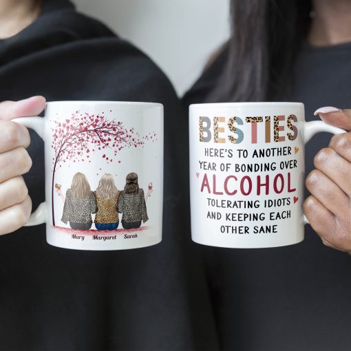 Here's To Another Year Of Bonding Over Alcohol - Personalized Mug - Image 4