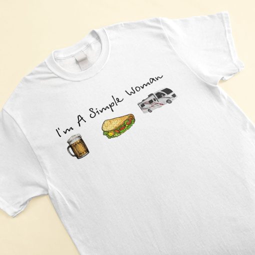 I Am A Simple Woman - Personalized Shirt - Birthday Gift For Camping Girl, Camping Lover, Camper - Image 4