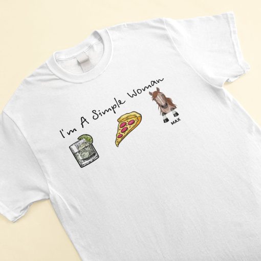 I Am A Simple Woman - Personalized Shirt - Birthday Gift For Horse Mom, Horse Girl, Horse Lover - Image 4