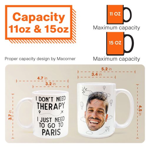I Don't Need Therapy I Just Need To Go Traveling - Personalized Photo Mug - Image 8