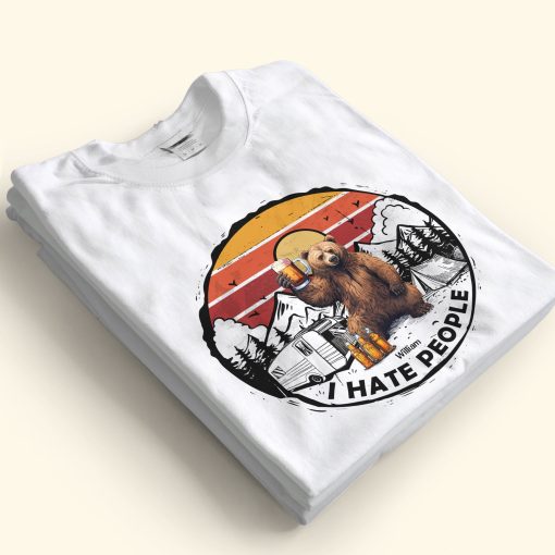 I Hate People Camping Spirit Animal - Personalized Shirt - Image 2