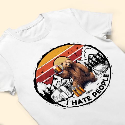 I Hate People Camping Spirit Animal - Personalized Shirt - Image 3