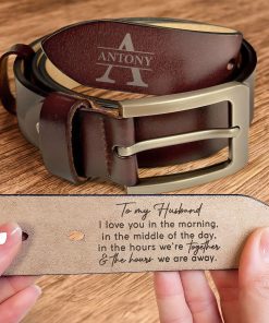 I Love You Every Day - Personalized Engraved Leather Belt